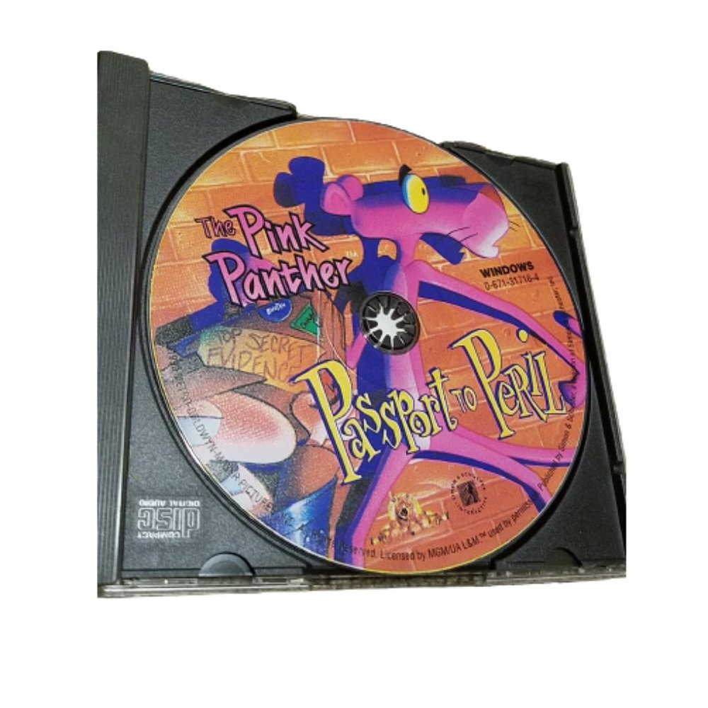1999 MGM Pink Panther Passport in Peril PC Game | Standard CD | Purple / Pink